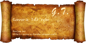 Gavora Tünde névjegykártya